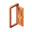Une porte à moitié ouverte