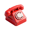 Une vieux téléphone rouge