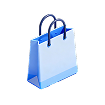 Un sac de course bleu