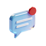 Un icon de messagerie avec une notification